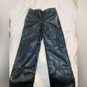 Wide leg leather pants size L